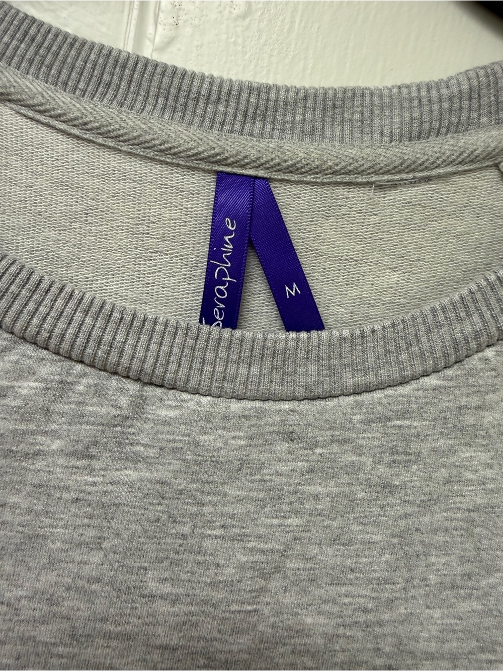 Seraphine Maternity & Nursing Crossover Sweatshirt in Grey Marl, size M. - Picture 4 of 7